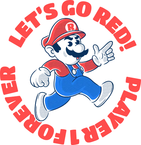 Go Red - mario, plumber, player Go Red - mario, plumber, player