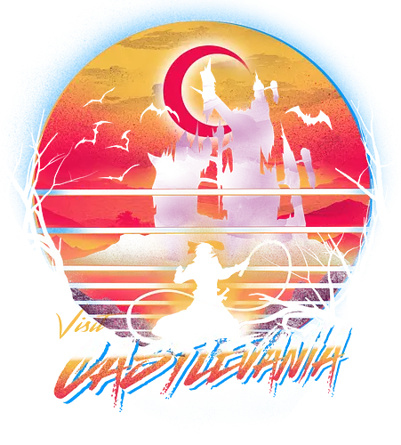 Visit Retro Castle - retrowave, vampire, dracula, Vampire, slayer, Vaporwave, Bounty Huntervania