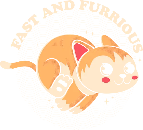 Fast and Furrious - cat, speed, Furry, pun