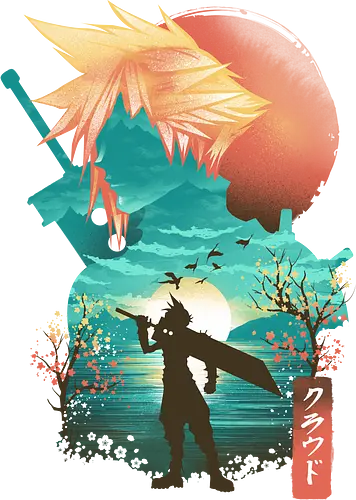 Ukiyo Cloud - ukiyo-e, cloud, final, fantasy, ff7, jrpg Ukiyo Cloud - ukiyo-e, cloud, final, fantasy, ff7, jrpg