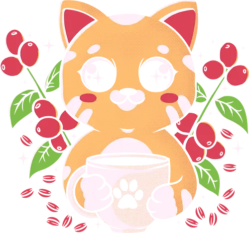 Coffe Cat - cat, coffee, love, Paw, Bns