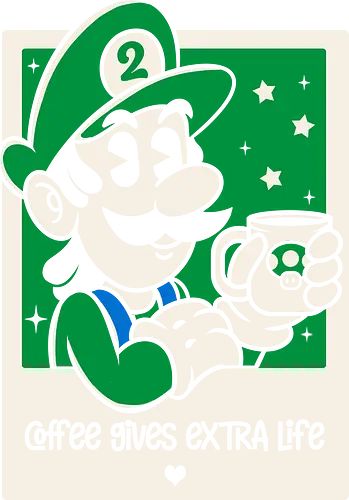 Extra Life - coffee, kaffee, luigi, coffee time Extra Life - coffee, kaffee, luigi, coffee time
