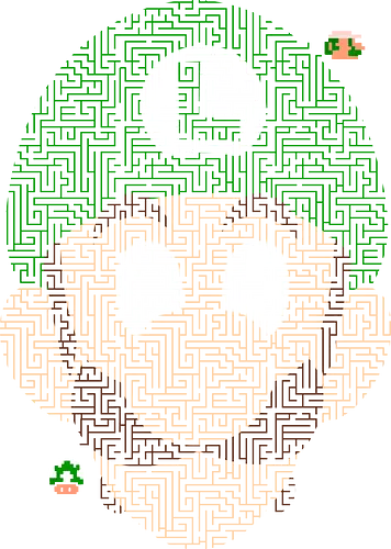 Gamer Maze 2 - luigi, maze, labyrinth, gaming