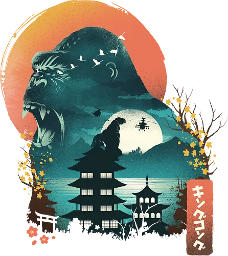 Edo Kaiju - japan, kaiju, Kaiju, ukiyo-e, monster, ape, Giant Ape