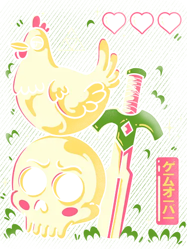 Game Over - chicken, huhn, legend, Hero of Time Game Over - chicken, huhn, legend, Hero of Time