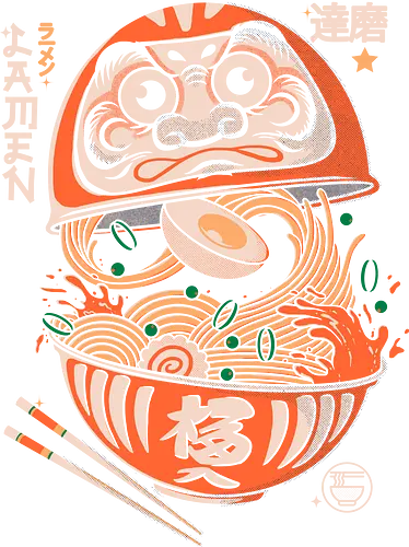 Daruma Ramen - glücksbringer, Lucky charm, noodles Daruma Ramen - glücksbringer, Lucky charm, noodles