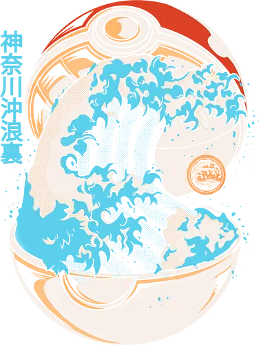 Pokewave - ball, kanagawa, hokusai Pokewave - ball, kanagawa, hokusai