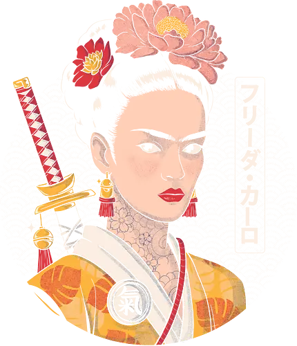 Samurai Frida - Frida, frida kahlo, samurai, geisha