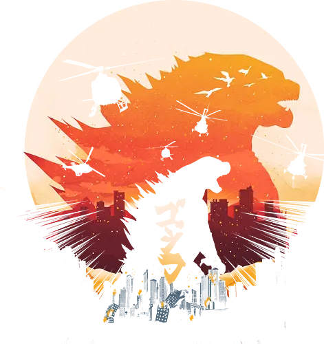 King Kaiju Sunset - kaiju, attack, japan