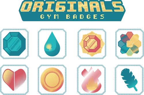 Originals Gym Badges - kanto, pocket, monster, gym, badge, orden