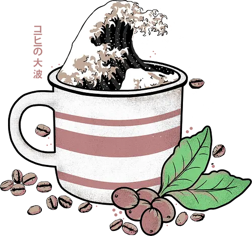 Great Wave of coffee - kaffee, coffee, wave, hokusai, mashup Great Wave of coffee - kaffee, coffee, wave, hokusai, mashup