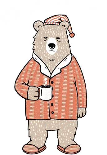 Bearly Awake - bär, müde, tired, awake, morning, morgen, montag, monday, coffee, kaffee, bear