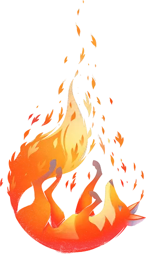 Falling Fox - fox, fuchs, falling, fallen, fire, feuer, art, herbst, autumn, illustration