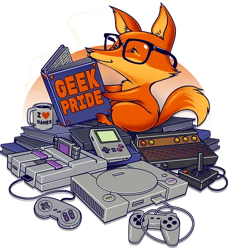 Geek Pride - geek, pride, nerd, games, gaming, consoles, konsole, retro, classic, fox, fuchs