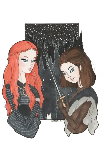 Daughters of Winter - game, eis, feuer, winter, ice and fire, arya, sansa, fell, lied, serie, tv, throConsole