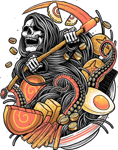 Ramen Reaper - sensenmann, tod, food, noodlesoup, death