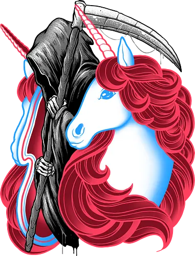 Unireaper - unicorn, sensenmann, halloween, tod, reaper, death