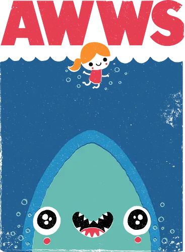 AWWS - aww, jaws, der weiße hai, horror, shark, cute, niedlich, süß, movie, hai