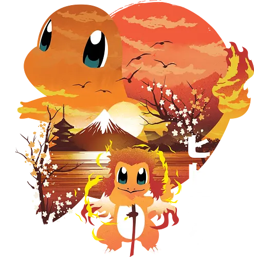 Breath of Fire Monster - pocket, monster, demon, slayer, mashup Breath of Fire Monster - pocket, monster, demon, slayer, mashup
