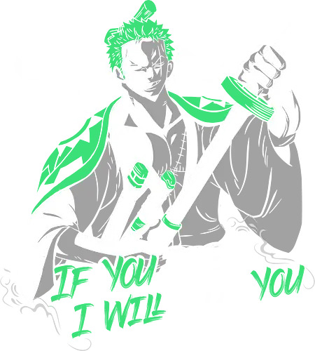 Zoro Typography - one, piece, Zoro, anime, manga