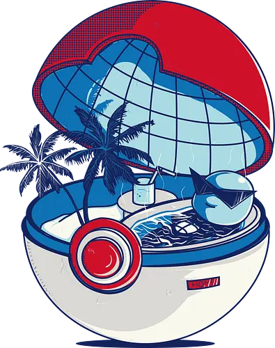 Blue Poke House - pocket, mon, gaming, anime, monster, ball, water, wasser, starter Blue Poke House - pocket, mon, gaming, anime, monster, ball, water, wasser, starter