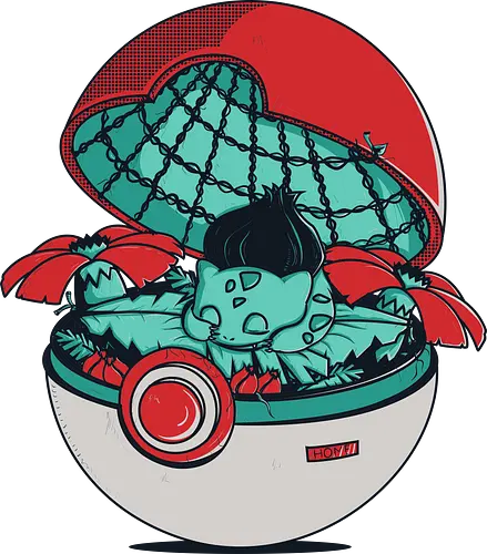 Green Poke House - pocket, mon, monster, gaming, anime, ball, retrogames, grass