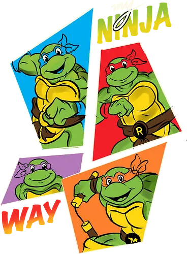 My Ninja way - turtle, ninja, pizza, cartoon