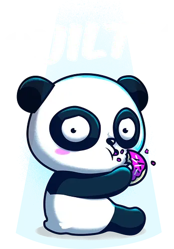 Guilty Bear - guilty, Schuldig, panda, donut, food, sweets