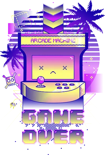 Retro Game Over - game over, arcade, machine, retro, pixel