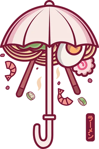 Umbrella Ramen - Japanese, ramen, nudeln, nudelsuppe, essen, food, japan, nippon, regenschirm, umbrella, ting