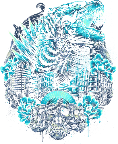 Rise from the depths - kaiju, monster, japan