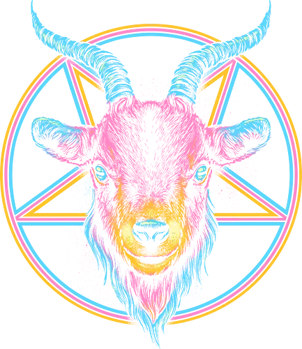 Cute as Hell - cute, goat, ziege, satan, pentagram