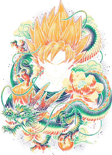 Colorful Dragon - dragon, ball, saiyan, saiyajin, goku, anime, manga