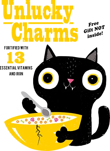 UnCereal - lucky, Charms, Unglück, müsli, cat, katze, frühstück, breakfast UnCereal - lucky, Charms, Unglück, müsli, cat, katze, frühstück, breakfast