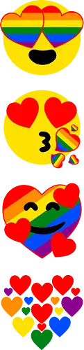 Emoji Pride - pride, emoji, Smiley, regenbogen, Lgbtq