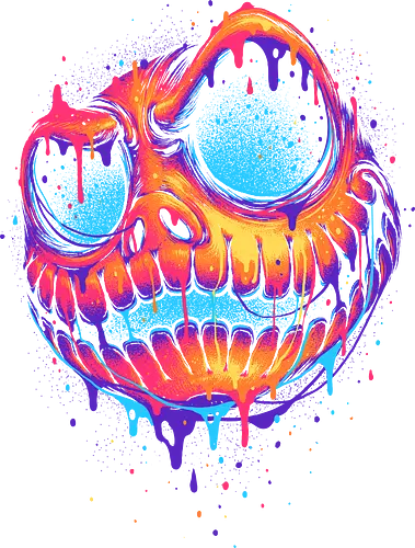 Drip of Nightmares - colorful, bunt, jack, skeleton, christmas, nightmare