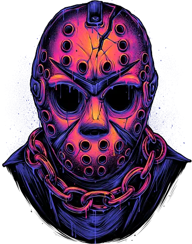 Glowing Camper - classic horror, camping, camp crystal lake, jason