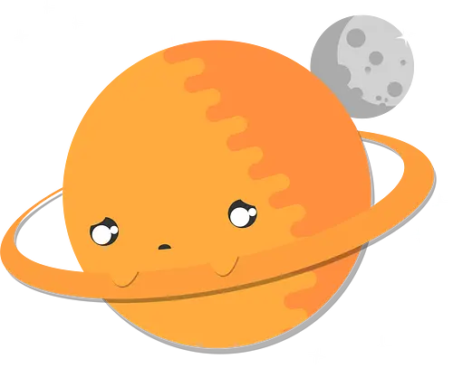 Sad Saturn - planet, sad, traurig, cute, niedlich, kawaii, science, wissenschaft, astronomie