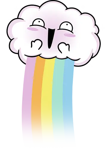 kawaii cloud - kawaii, cloud, wolke, süß, regenbogen, rainbow, niedlich, Rain, regen