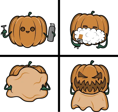 Pumpkin shave! - halloween, pumpkin, kürbis, fun, bart, beard