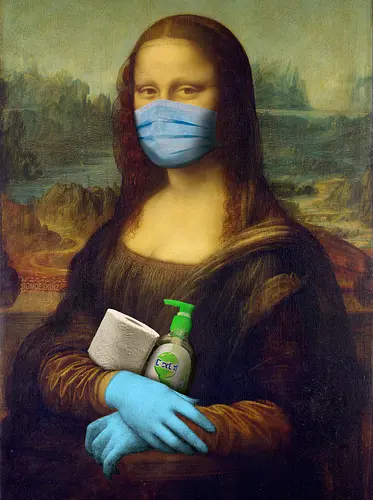 2020 Mona Lisa - fun, Corona, mona lisa, leonardo da vinci, maske, Pandemie