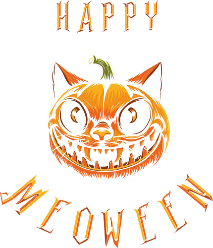 Happy Halloween or Happy Meoween? - cat, pumpkin, scary