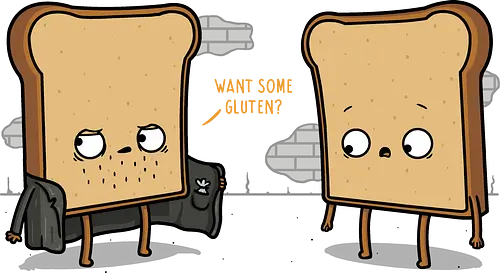 Gluten Pusher! - gluten, toast, Psst, fun, pun, brot