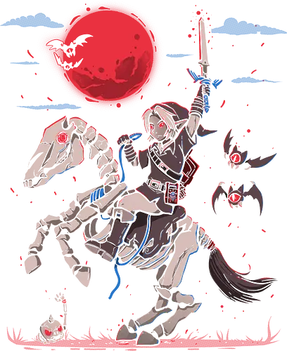 The Red Moon Rises - Breath, wild, zombie, horse, dark, Red Moon, Blutmond, halloween