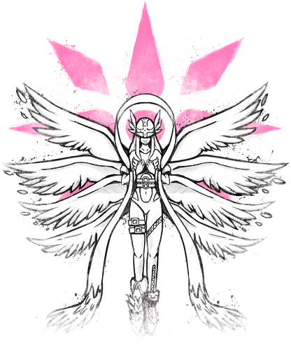 The Graffiti Angel - digital, monsters, angel, Digitation, light, licht The Graffiti Angel - digital, monsters, angel, Digitation, light, licht