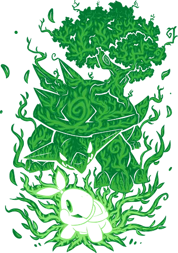 The Grass Turtle Within - evolution, pocket, monster, turtle, grass, pflanze The Grass Turtle Within - evolution, pocket, monster, turtle, grass, pflanze