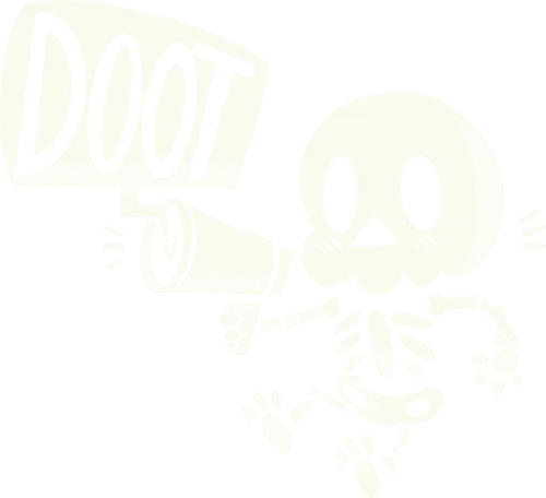 DOOT Skeleton - skull, skeleton, skelett, Trumpet, meme, doot