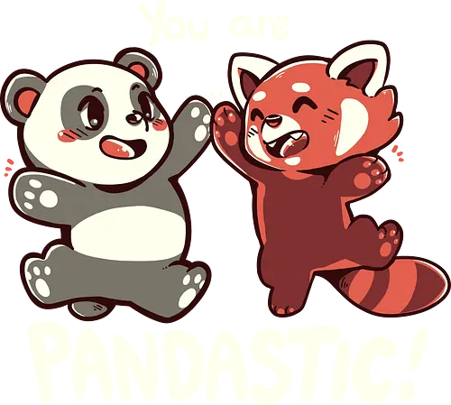 You are Pandastic - panda, red panda, cute, pun