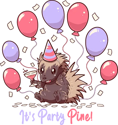 Party Pine - party time, balloon