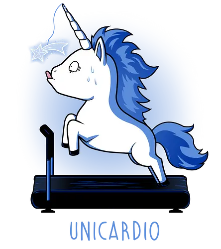 Unicardio! - einhorn, unicorn, Laufband, sport, fun